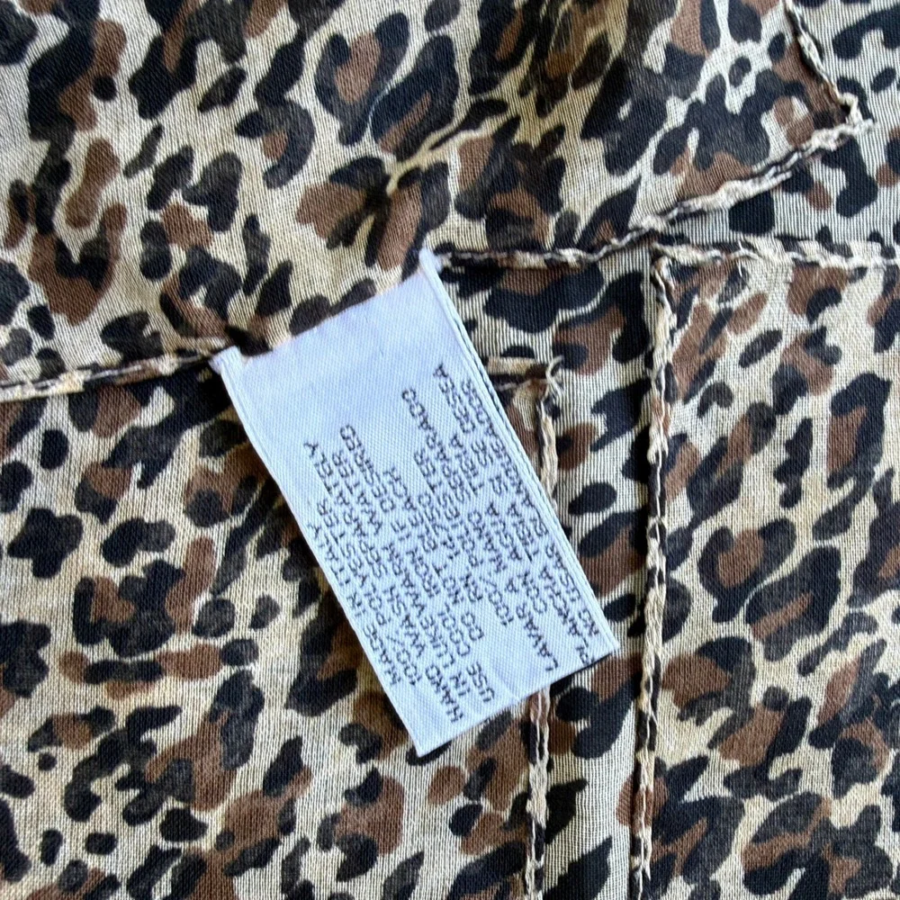 Jaclyn Smith Leopard Zebra Print Square Scarf Brown Black Made in Italy